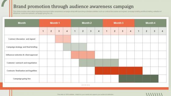 Brand Promotion Audience Awareness Guideline Brand Performance Maintenance Team