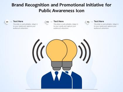 Brand recognition and promotional initiative for public awareness icon