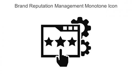 Brand Reputation Management Monotone Icon In Powerpoint Pptx Png And Editable Eps Format