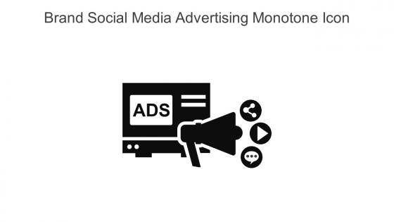 Brand Social Media Advertising Monotone Icon in powerpoint pptx png and editable eps format