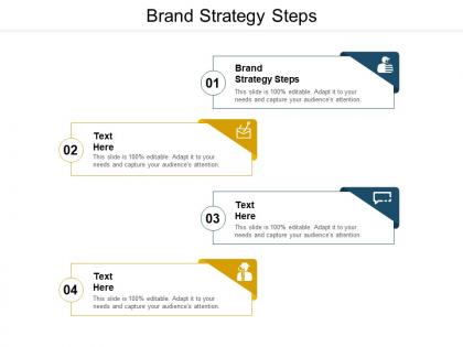Brand strategy steps ppt powerpoint presentation gallery sample cpb