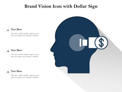 Brand vision icon with dollar sign
