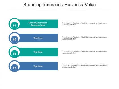 Branding increases business value ppt powerpoint presentation layouts icon cpb