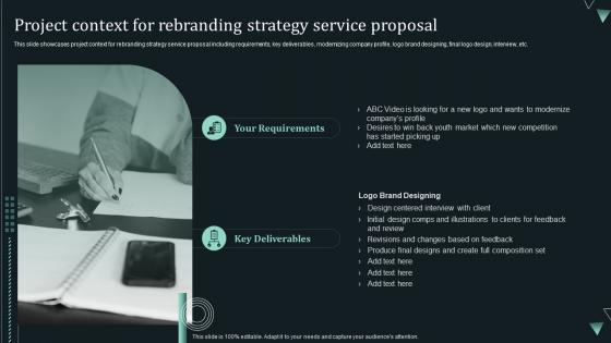 Branding Services For Small Businesses Proposal Project Context For Rebranding Strategy Proposal