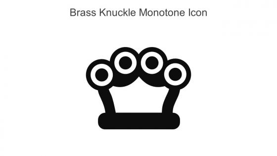 Brass Knuckle Monotone Icon In Powerpoint Pptx Png And Editable Eps Format