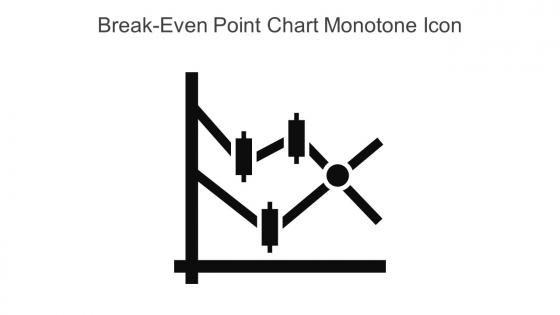 Break Even Point Chart Monotone Icon In Powerpoint Pptx Png And Editable Eps Format