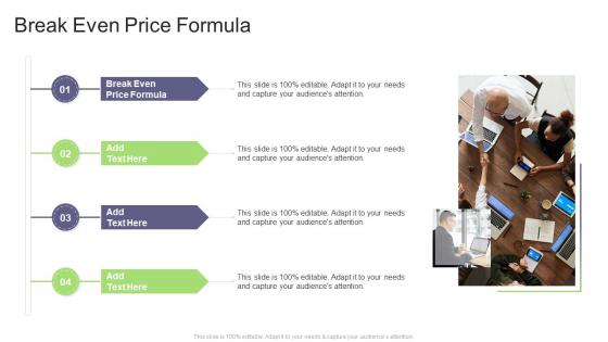 Break Even Price Formula In Powerpoint And Google Slides Cpb