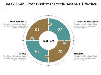 Break even profit customer profile analysis effective transition strategies cpb