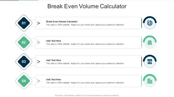 Break Even Volume Calculator In Powerpoint And Google Slides Cpb