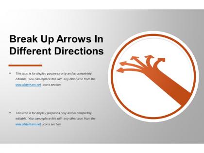 Break up arrows in different directions