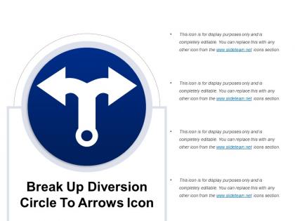 Break up diversion circle to arrows icon