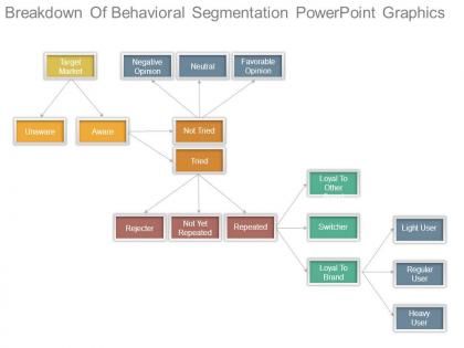 Breakdown of behavioral segmentation powerpoint graphics