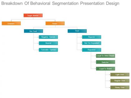 Breakdown of behavioral segmentation presentation design