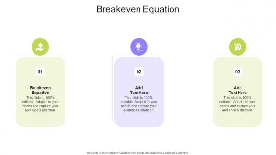 Breakeven Equation In Powerpoint And Google Slides Cpb