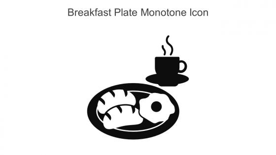 Breakfast Plate Monotone Icon In Powerpoint Pptx Png And Editable Eps Format
