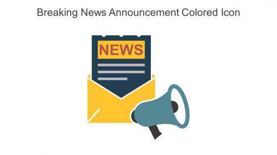 Breaking News Announcement Colored Icon In Powerpoint Pptx Png And Editable Eps Format