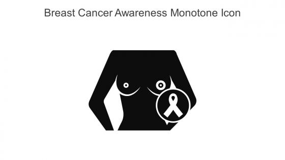 Breast Cancer Awareness Monotone Icon In Powerpoint Pptx Png And Editable Eps Format