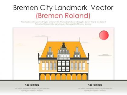 Bremen city landmark vector bremen roland powerpoint presentation ppt template