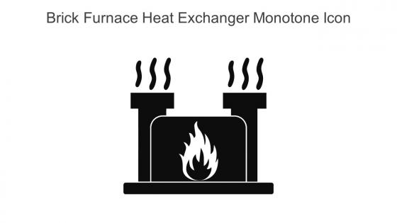 Brick Furnace Heat Exchanger Monotone Icon In Powerpoint Pptx Png And Editable Eps Format