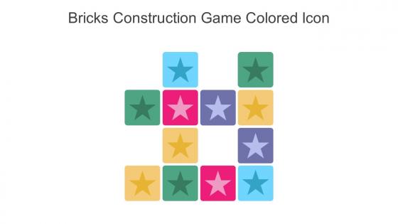 Bricks Construction Game Colored Icon In Powerpoint Pptx Png And Editable Eps Format
