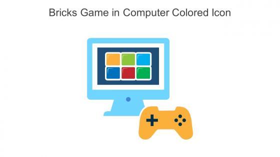 Bricks Game In Computer Colored Icon In Powerpoint Pptx Png And Editable Eps Format