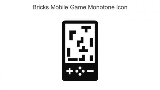 Bricks Mobile Game Monotone Icon In Powerpoint Pptx Png And Editable Eps Format