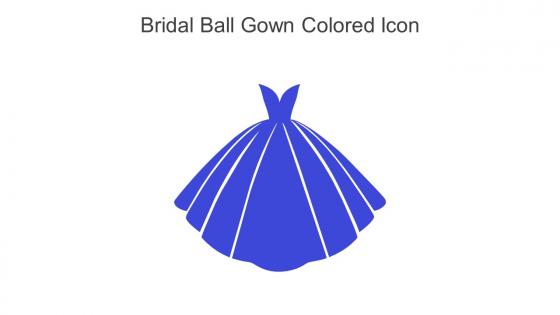 Bridal Ball Gown Colored Icon In Powerpoint Pptx Png And Editable Eps Format