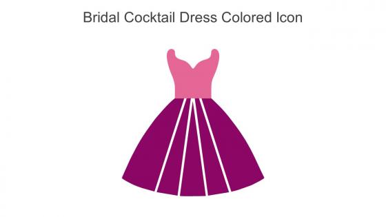 Bridal Cocktail Dress Colored Icon In Powerpoint Pptx Png And Editable Eps Format