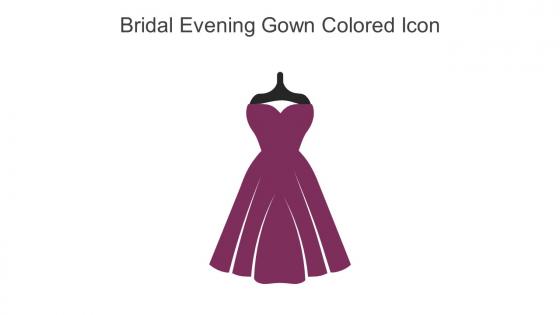 Bridal Evening Gown Colored Icon In Powerpoint Pptx Png And Editable Eps Format
