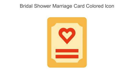 Bridal Shower Marriage Card Colored Icon In Powerpoint Pptx Png And Editable Eps Format