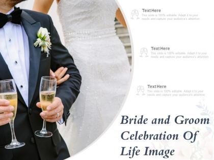Bride and groom celebration of life image