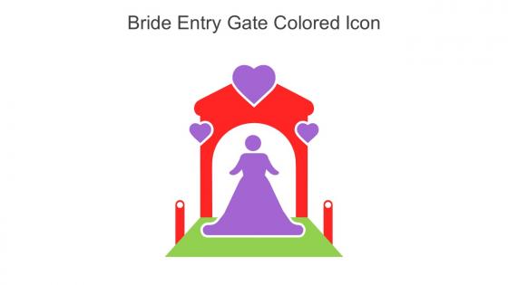 Bride Entry Gate Colored Icon In Powerpoint Pptx Png And Editable Eps Format