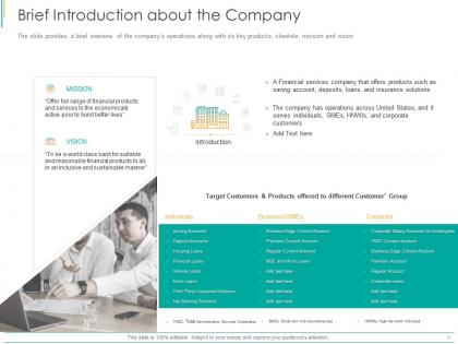 Brief introduction about the company ppt powerpoint presentation summary smartart