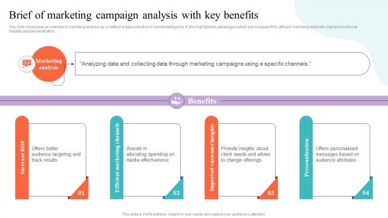 Brief Of Marketing Campaign Analysis With Key Strategic Guide To Market Research MKT SS V