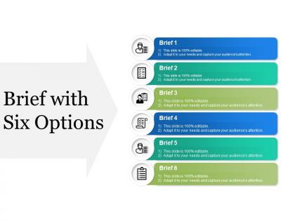 Brief with six options