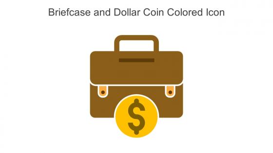 Briefcase And Dollar Coin Colored Icon In Powerpoint Pptx Png And Editable Eps Format
