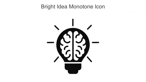 Bright Idea Monotone Icon In Powerpoint Pptx Png And Editable Eps Format