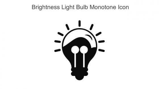 Brightness Light Bulb Monotone Icon In Powerpoint Pptx Png And Editable Eps Format
