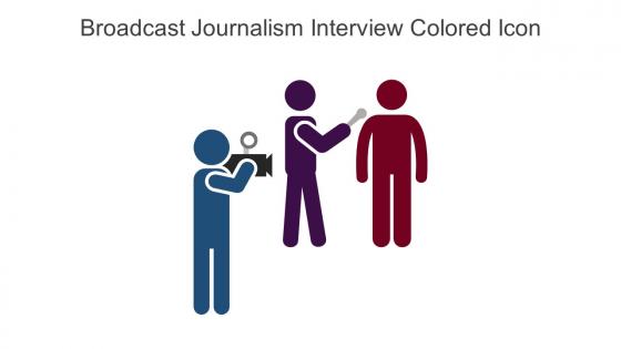 Broadcast Journalism Interview Colored Icon In Powerpoint Pptx Png And Editable Eps Format