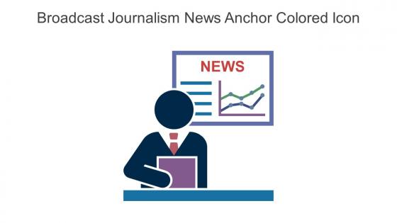 Broadcast Journalism News Anchor Colored Icon In Powerpoint Pptx Png And Editable Eps Format