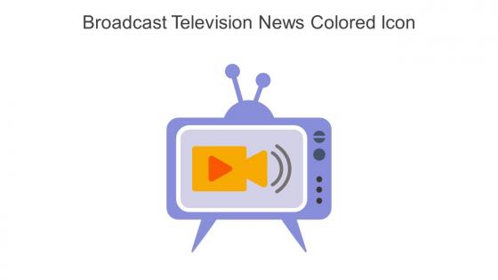 Broadcast Television News Colored Icon In Powerpoint Pptx Png And Editable Eps Format