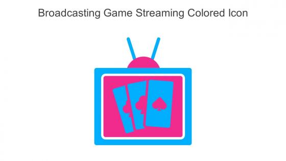 Broadcasting Game Streaming Colored Icon In Powerpoint Pptx Png And Editable Eps Format