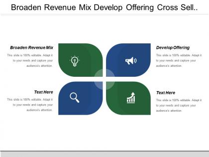 Broaden revenue mix develop offering cross sell product line