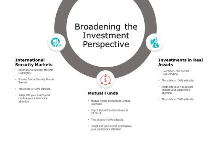 Broadening the investment perspective mutual funds ppt powerpoint slides