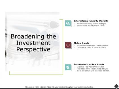 Broadening the investment perspective security markets powerpoint presentation