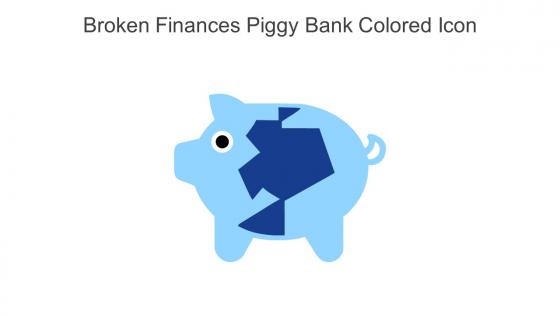 Broken Finances Piggy Bank Colored Icon In Powerpoint Pptx Png And Editable Eps Format