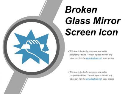 Broken glass mirror screen icon