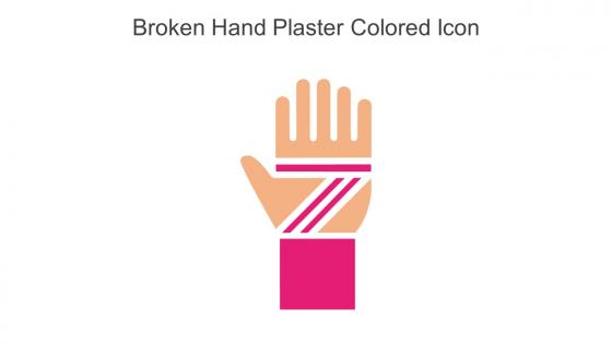 Broken Hand Plaster Colored Icon In Powerpoint Pptx Png And Editable Eps Format