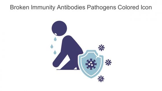 Broken Immunity Antibodies Pathogens Colored Icon In Powerpoint Pptx Png And Editable Eps Format