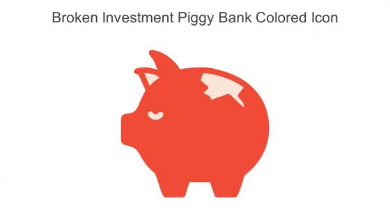 Broken Investment Piggy Bank Colored Icon In Powerpoint Pptx Png And Editable Eps Format
